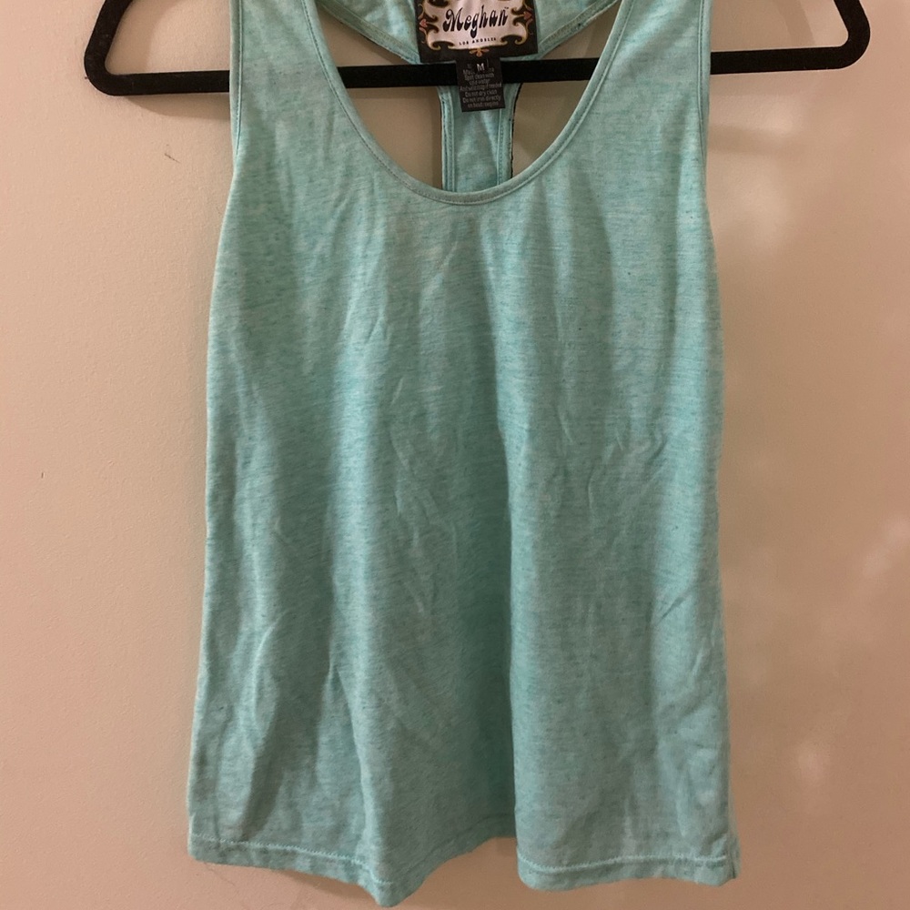 Turquoise top, low back with stunning beading - Picture 4 of 4